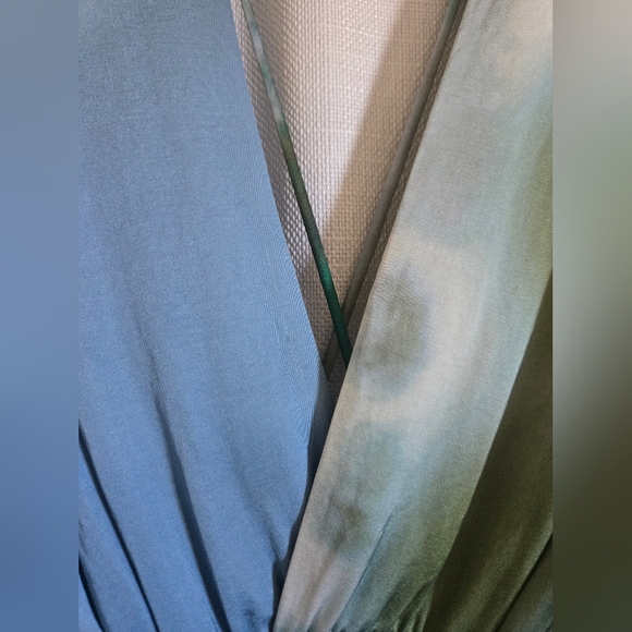 Banana Republic Jessie Satin Midi Dress Women Small TieDye Goddess Boho Ethereal - Picture 9 of 10